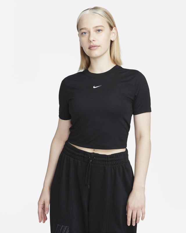 Product: NIKE - T-SHIRT DA DONNA TEE ESSENTIAL SLIM CRP LBR BLACK - FB2873/010 (1 of 2)