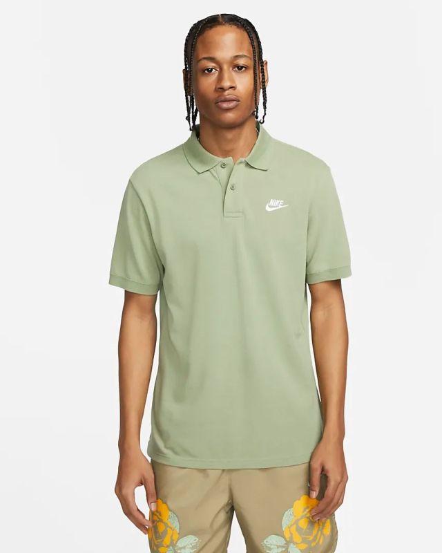 Product: NIKE - Polo da uomo verde chiaro con logo bianco (1 of 5)
