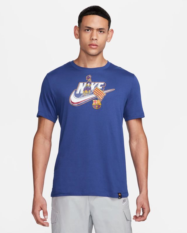 Product: NIKE - T shirt da uomo blu con logo bianco Barcelona (1 of 4)