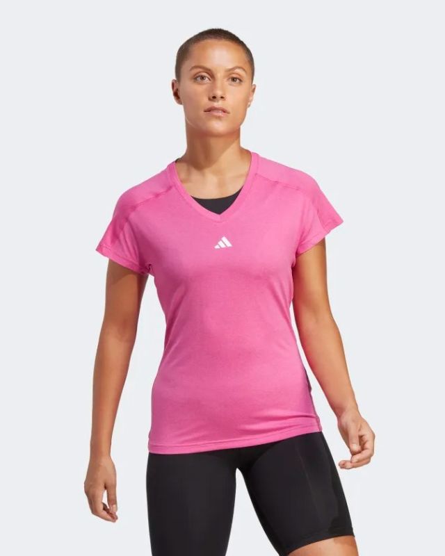 Product: ADIDAS -T-SHIRT DONNA FUXIA  AEROREADY TRAIN ESSENTIALS MINIMAL  - HR7876 (1 of 4)