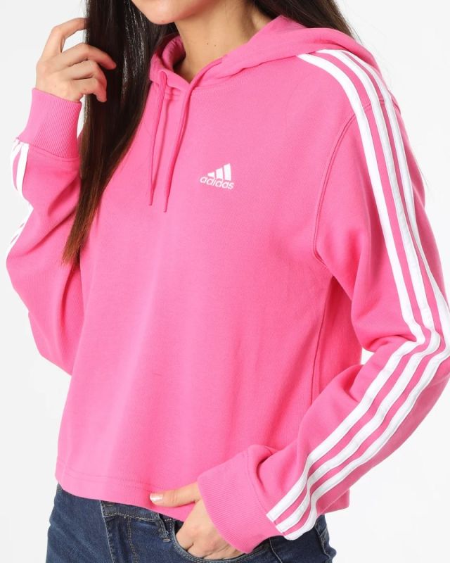 Product: ADIDAS-FELPA CON CAPPUCCIO ESSENTIALS 3-STRIPES FRENCH TERRY CROP-IC9911 (1 of 6)
