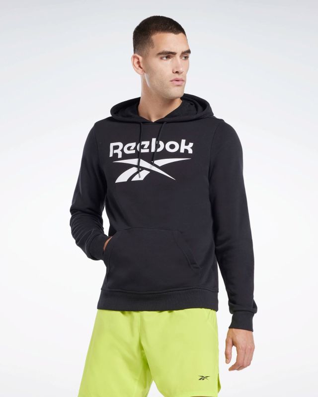 Product: REEBOK-FELPA CON CAPPUCCIO REEBOK IDENTITY FRENCH TERRY VECTOR PULLOVER-H54788 (1 of 4)