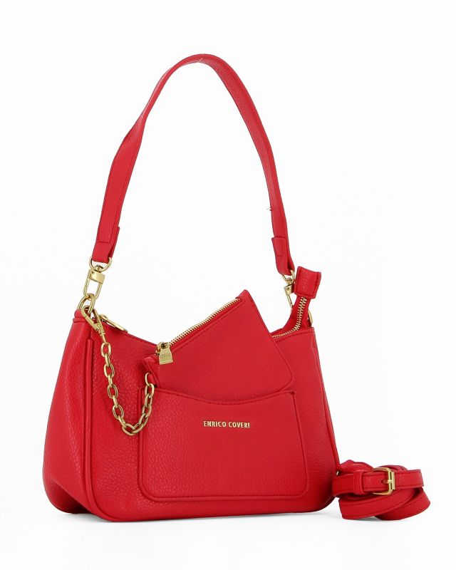 Product: ENRICO COVERI - BORSA ROSSA A SPALLA CON POUCH RIMOVIBILE (1 of 4)