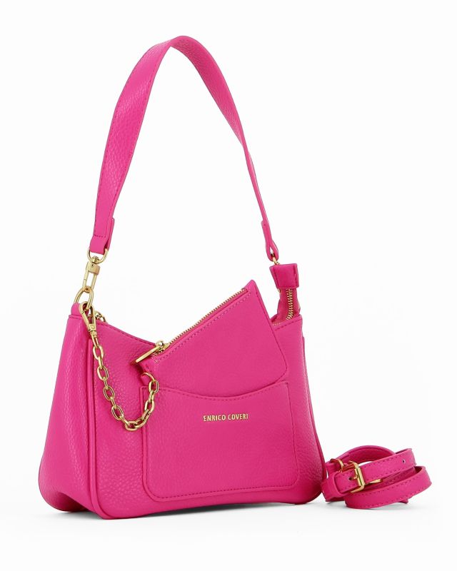 Product: ENRICO COVERI - BORSA FUXIA A SPALLA CON POUCH RIMOVIBILE (1 of 4)
