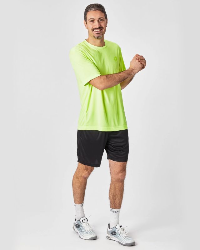 Product: LOTTO - T shirt sportiva da uomo giallo fluo in tessuto traspirante (1 of 3)