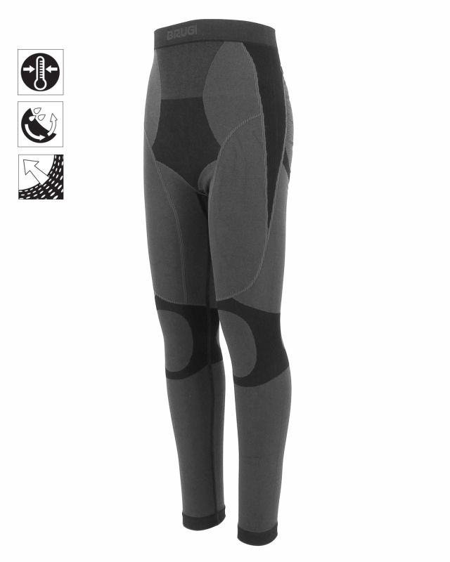 Product: BRUGI - Leggings da bambino grigio e nero termico traspirante senza cuciture (2 of 3)