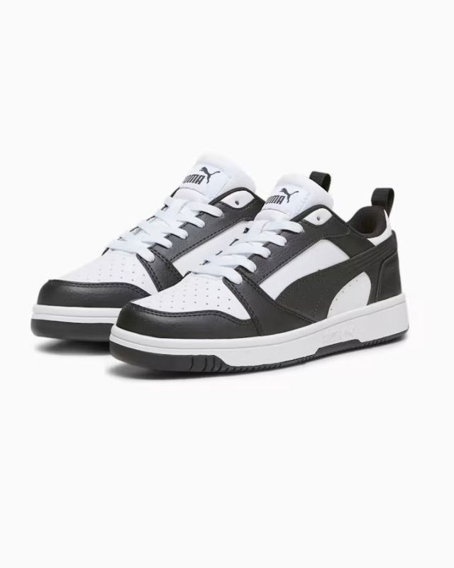 Product: PUMA - SNEAKERS JUNIORREBOUND V6 LO GS BIANCHE CON DETTAGLI NERI DAL 36 AL 39, 393833-01 (1 of 6)