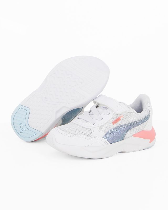 Product: PUMA - Sneaker da bambina bianca e rosa con logo metallizzato, numerata 28/35 - X RAY SPEED LITE BLINK AC PS (1 of 5)