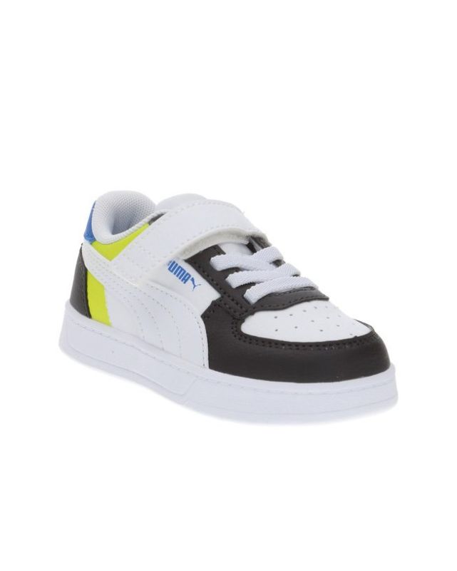 Product: PUMA - Sneaker da bambino bianca e nera con dettagli colorati e strappo, numerata 20/27 - CAVEN 2.0 BLOCK AC INF (1 of 8)