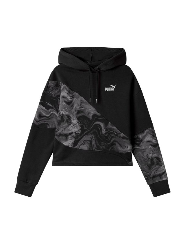 Product: PUMA - Felpa da donna relaxed fit nera con cappuccio (1 of 3)