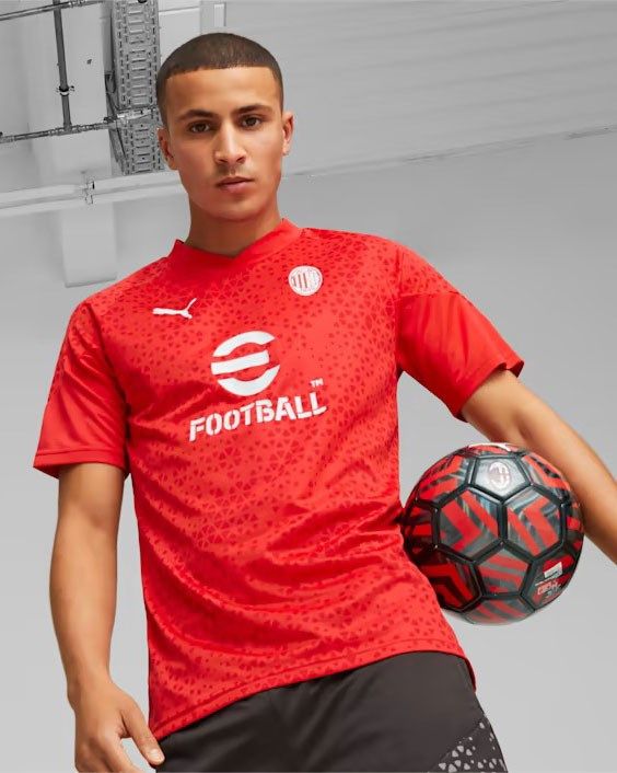 Product: PUMA - T shirt da uomo rossa e bianca in tessuto traspirante Milan (1 of 4)