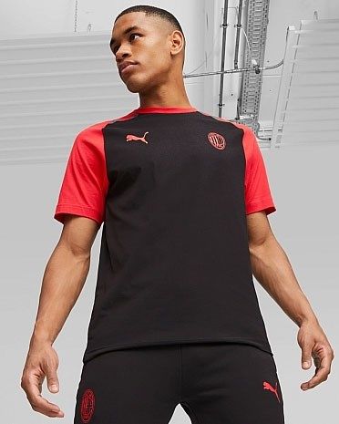 Product: PUMA - T shirt da uomo nera e rossa con logo Milan (1 of 6)