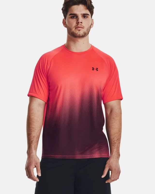 Product: UNDER ARMOUR - T shirt da uomo arancione fluo in tessuto traspirante (1 of 6)
