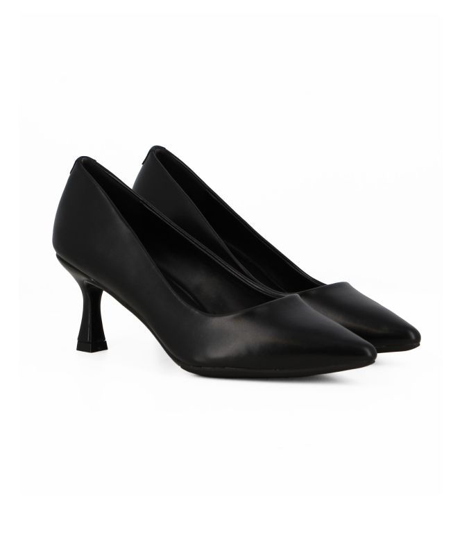 Product: LADY GLOBO - Décolleté nera con sottopiede lavorato a sacchetto, tacco 7cm (1 of 5)