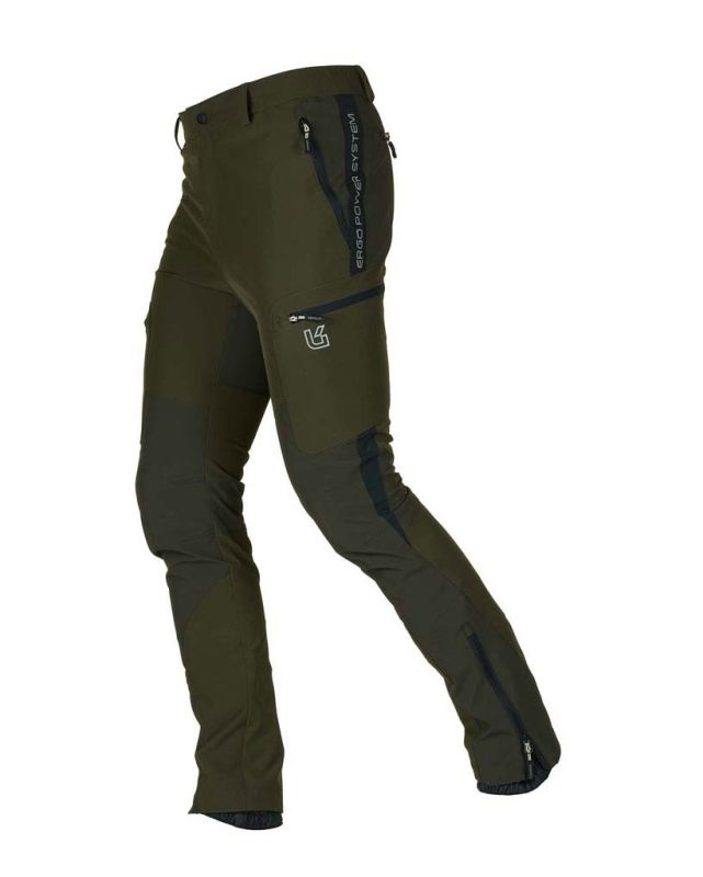 Product: UNIVERS - PANTALONE DA CACCIA ERGO VERDE SCURO IN SOFTSHELL U-TEX IMPERMEABILE (1 of 3)