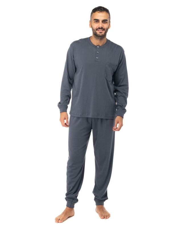 Product: NOTTI MAGICHE - PIGIAMA UOMO GRIGIO 100% COTONE - MADE IN ITALY (1 of 3)
