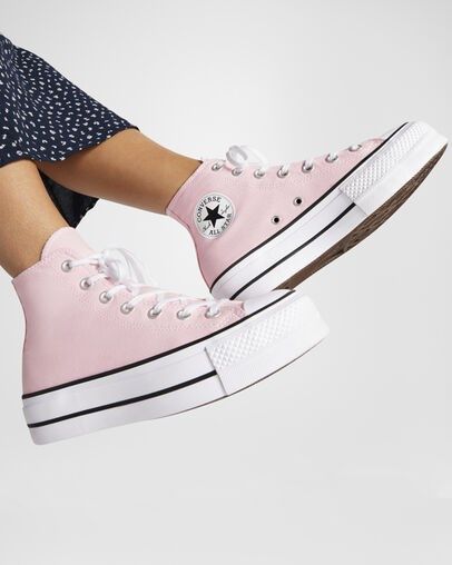 Product: CONVERSE Chuck Taylor All Star Platform - Scarpa alta da donna rosa con logo bianco - A06507 (1 of 5)