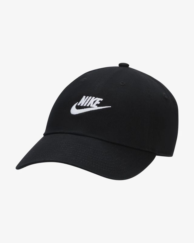 Product: NIKE - CAPPELLO CLUB CAP U CB FUT NERO CON LOGO BIANCO - FB5368/011 (1 of 2)
