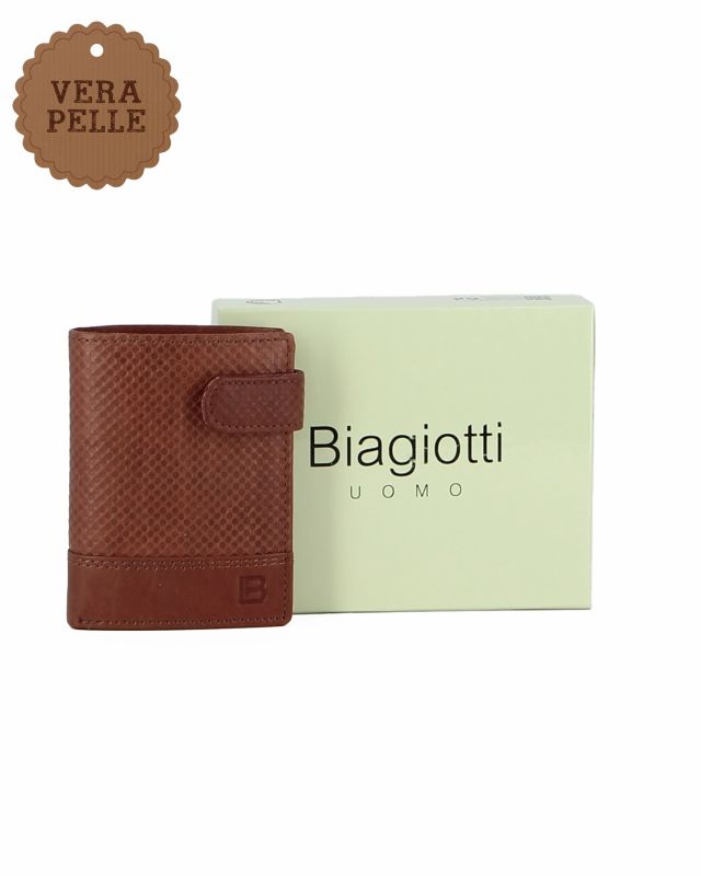 Product: LAURA BIAGIOTTI - Portafoglio marrone da uomo in VERA PELLE (1 of 4)