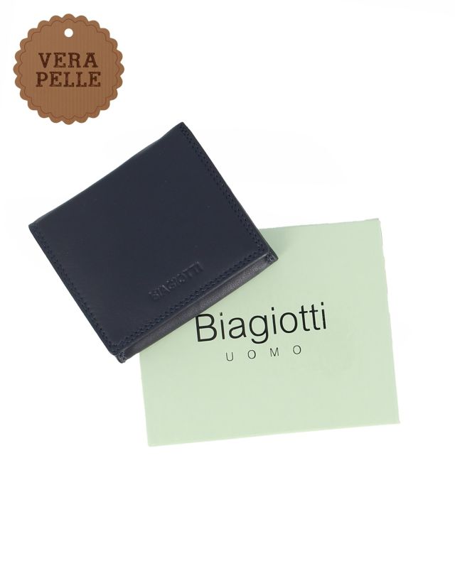 Product: LAURA BIAGIOTTI - Portafoglio blu da uomo in VERA PELLE (1 of 4)