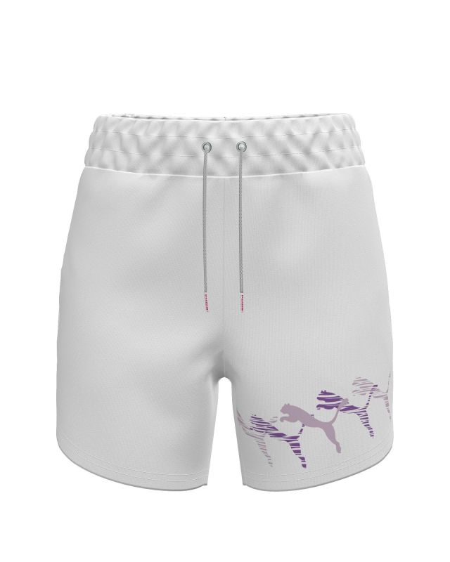Product: PUMA - PANTALONCINO DA DONNA BIANCO ESS+ LOGO LAB 5" GRAPHIC - 677932-02 (1 of 2)