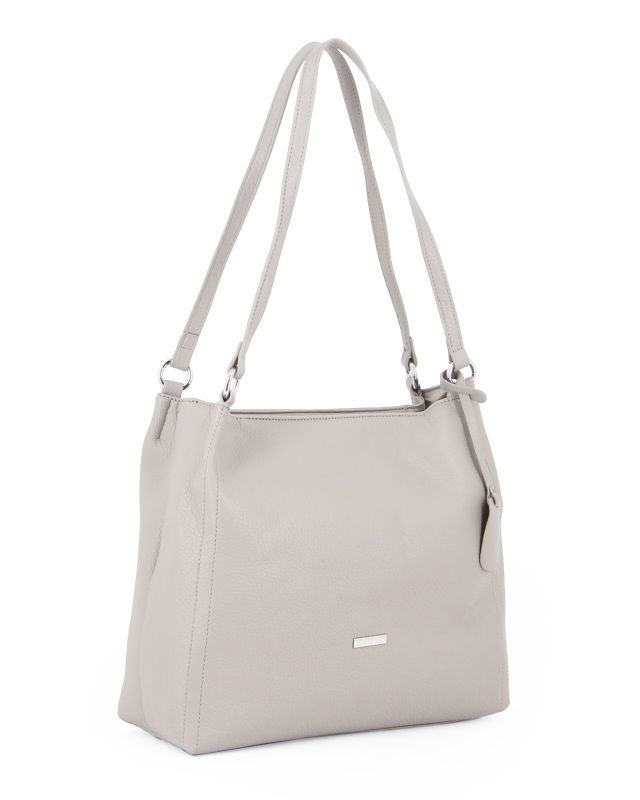 Product: ANNES NICOLE - Borsa sacca grigia con ciondolo removibile (1 of 4)