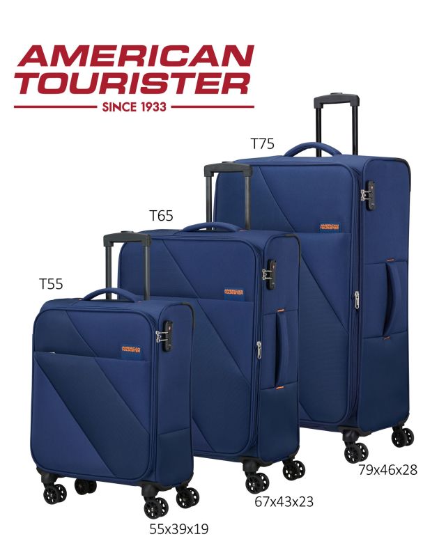 Product: AMERICAN TOURISTER - TROLLEY BLU IN TESSUTO ESPANDIBILE CON LUCCHETTO TSA (1 of 4)