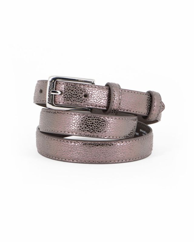Product: SOLO SOPRANI - Cinta taupe da donna con fodera in VERA PELLE (1 of 3)