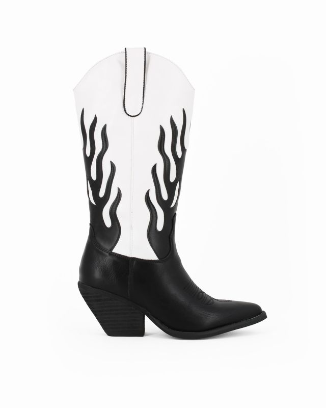 Product: MISS GLOBO - Stivale texano bianco e nero (1 of 8)