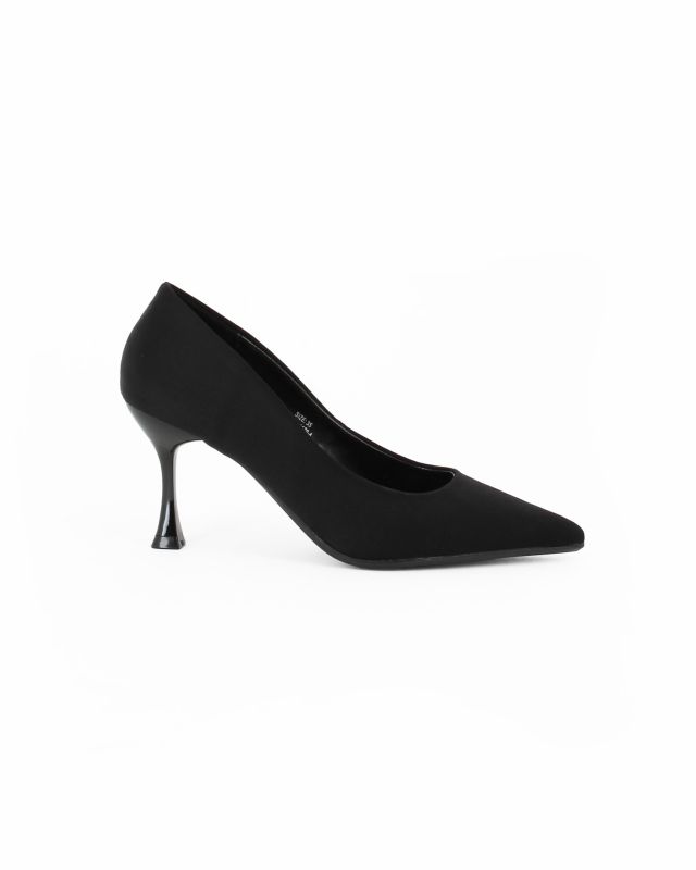 Product: MISS GLOBO - Décolleté nera in lycra con sottopiede in memory foam, tacco 7,5CM (1 of 4)