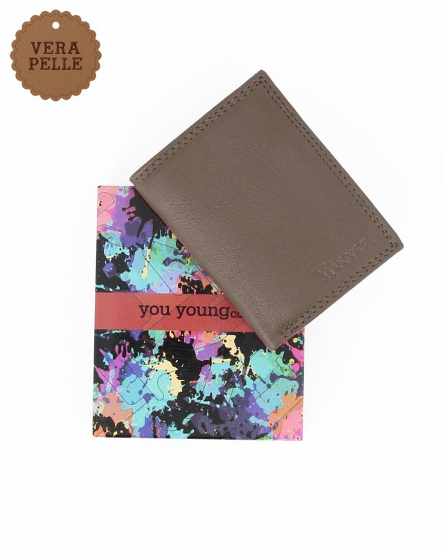Product: YOU YOUNG COVERI - Portafoglio taupe in VERA PELLE da donna (1 of 3)