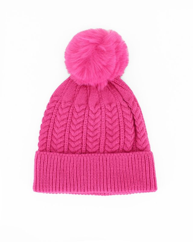 Product: BRUGI - BERRETTO CON POMPOM BABY GIRL FUXIA (1 of 2)