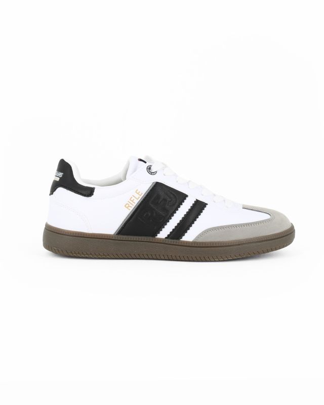 Product: RIFLE - Scarpa sneakers bianca e nera da uomo con lacci (1 of 4)