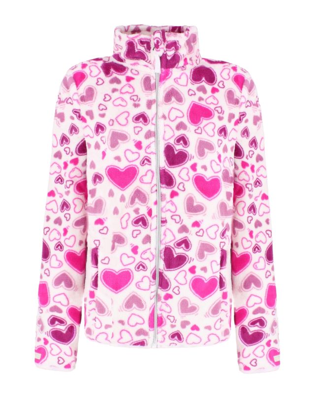 Product: ON SPIRIT - PILE DA DONNA FULL ZIP CON STAMPA CUORI (1 of 2)