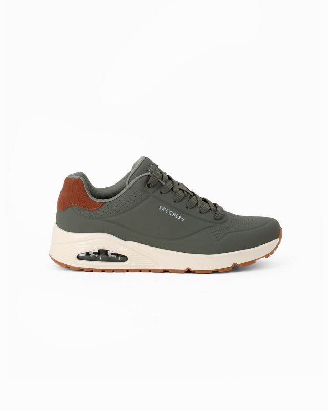 Product: SKECHERS - UNO - SUITED ON AIR - Sneakers verde da uomo con soletta in memory foam (1 of 8)