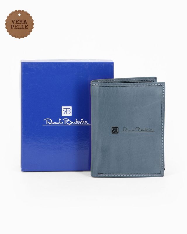 Product: RENATO BALESTRA - Portafoglio jeans in VERA PELLE da uomo (1 of 4)