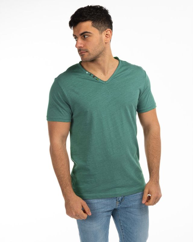 Product: TSHIRT MANICA CORTA SCOLLO V TAGLIO VIVO (1 of 2)