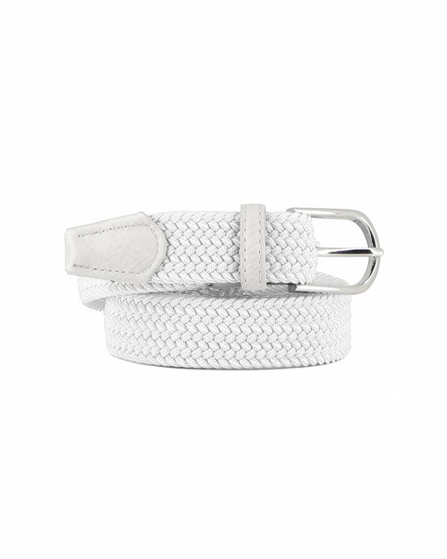 Product: NAZARENO GABRIELLI - Cinta bianca junior, intrecciata ed elasticizzata (1 of 3)