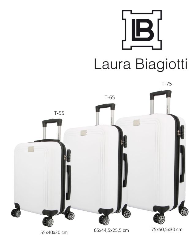 Product: LAURA BIAGIOTTI - TROLLEY BIANCO IN ABS 4 RUOTE (1 of 5)
