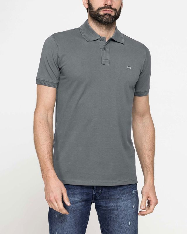 Product: CARRERA - Polo manica corta in piquet di cotone organico grigio (1 of 3)