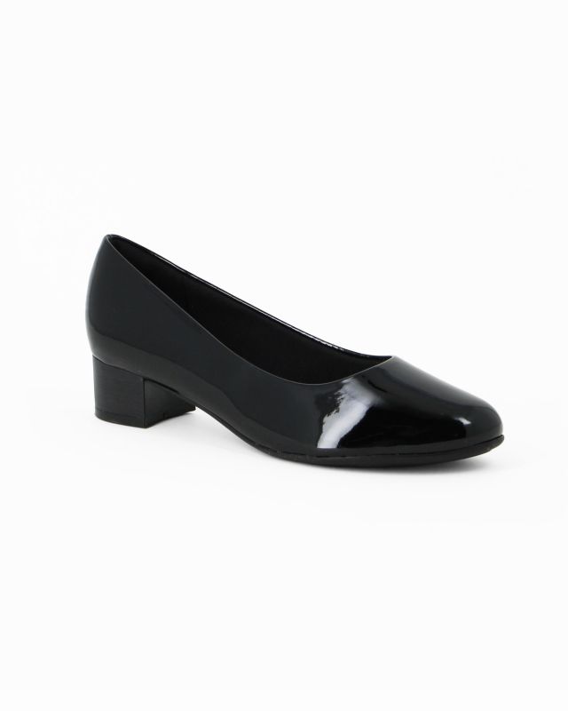 Product: PICCADILLY - Décolleté nera in vernice con soletta anatomica in lattice, tacco 3CM (1 of 4)