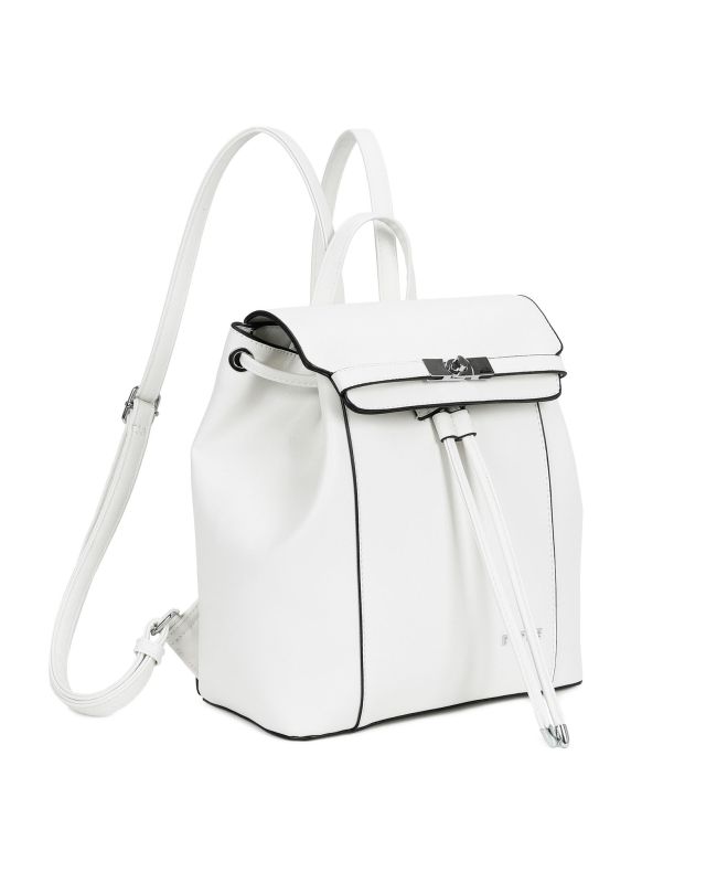 Product: RIFLE - Zaino bianco con coulisse e cinturini con chiusura a girello sulla patta (1 of 3)
