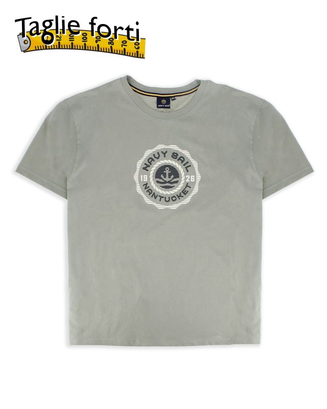 Product: NAVY SAIL - Tshirt over salvia da uomo con logo frontale - NYUOV25375 (1 of 2)
