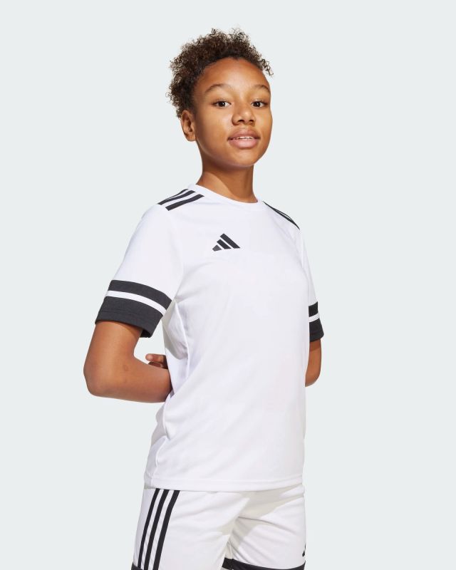 Product: ADIDAS - T-SHIRT DA ALLENAMENTO JUNIOR  BIANCA E NERA  SQUA25  - JJ0057 (1 of 6)