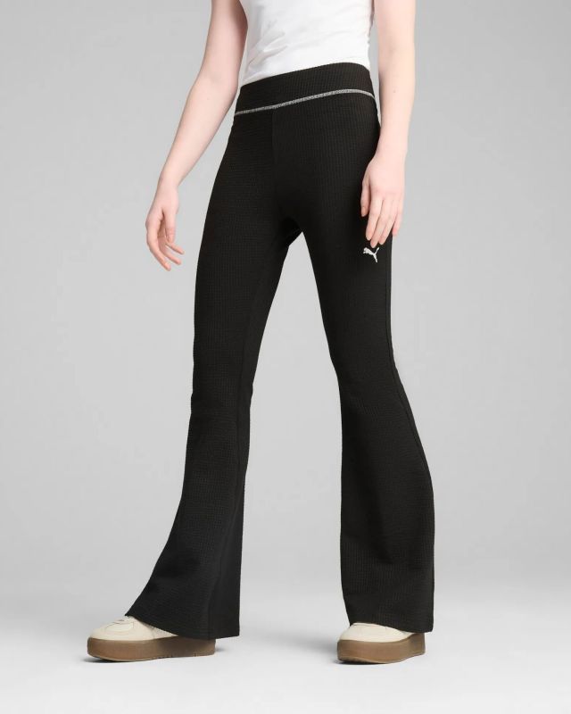 Product: PUMA - Leggings nero DARE TO textured flared da donna - 629809-01 (1 of 4)