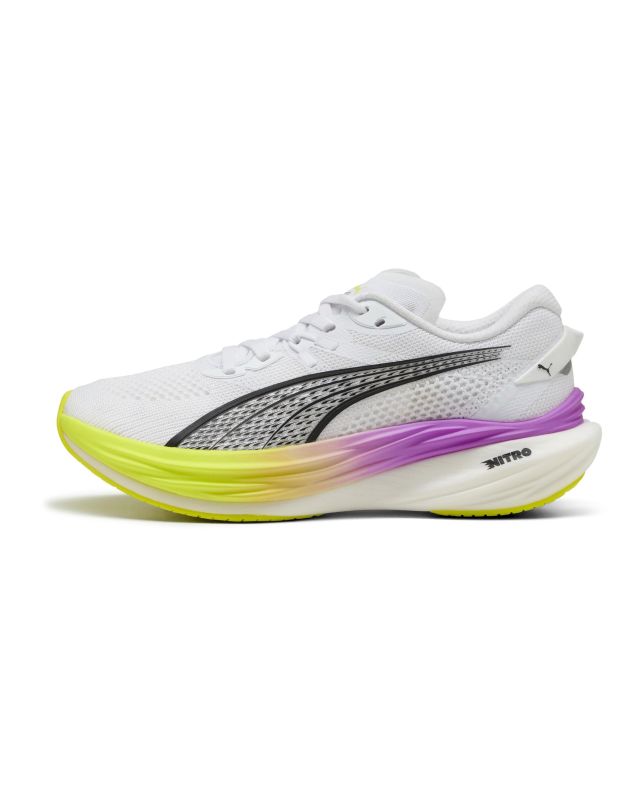 Product: PUMA - SNEAKERS DA DONNA BIANCA, NERA, VIOLA E GIALLA DEVIATE NITRO 3, 309708-18 (1 of 6)