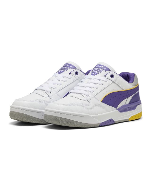 Product: PUMA - SNEAKERS DA UOMO REBOUND RETRO BIANCA-VIOLA E GIALLA - 400197-08 (1 of 4)