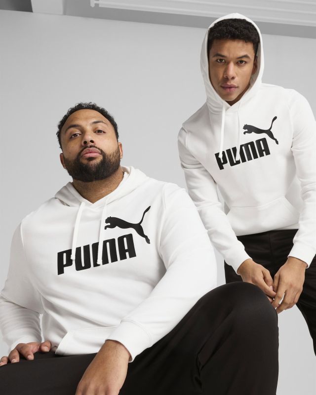 Product: PUMA - FELPA ESSENTIAL BIANCA CON CAPPUCCIO DA UOMO  682572-02 (1 of 4)