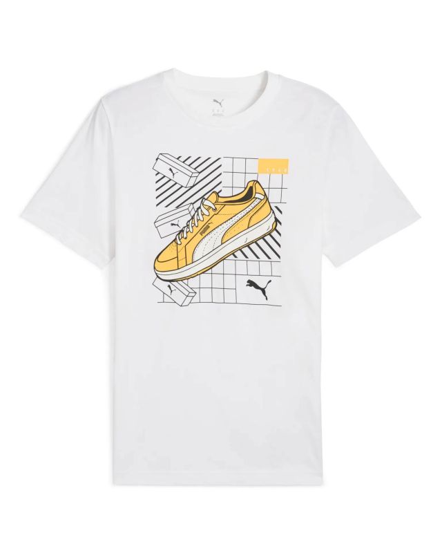 Product: PUMA - T-SHIRT BIANCA GRAPHICS SNEAKER TEE DA UOMO - 684830-02 (1 of 5)