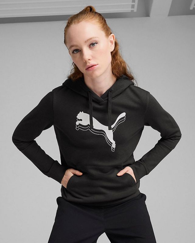 Product: PUMA - FELPA CON CAPPUCCIO NERA ESS METALLIC HOODIE TR DA DONNA - 684997-01 (1 of 7)